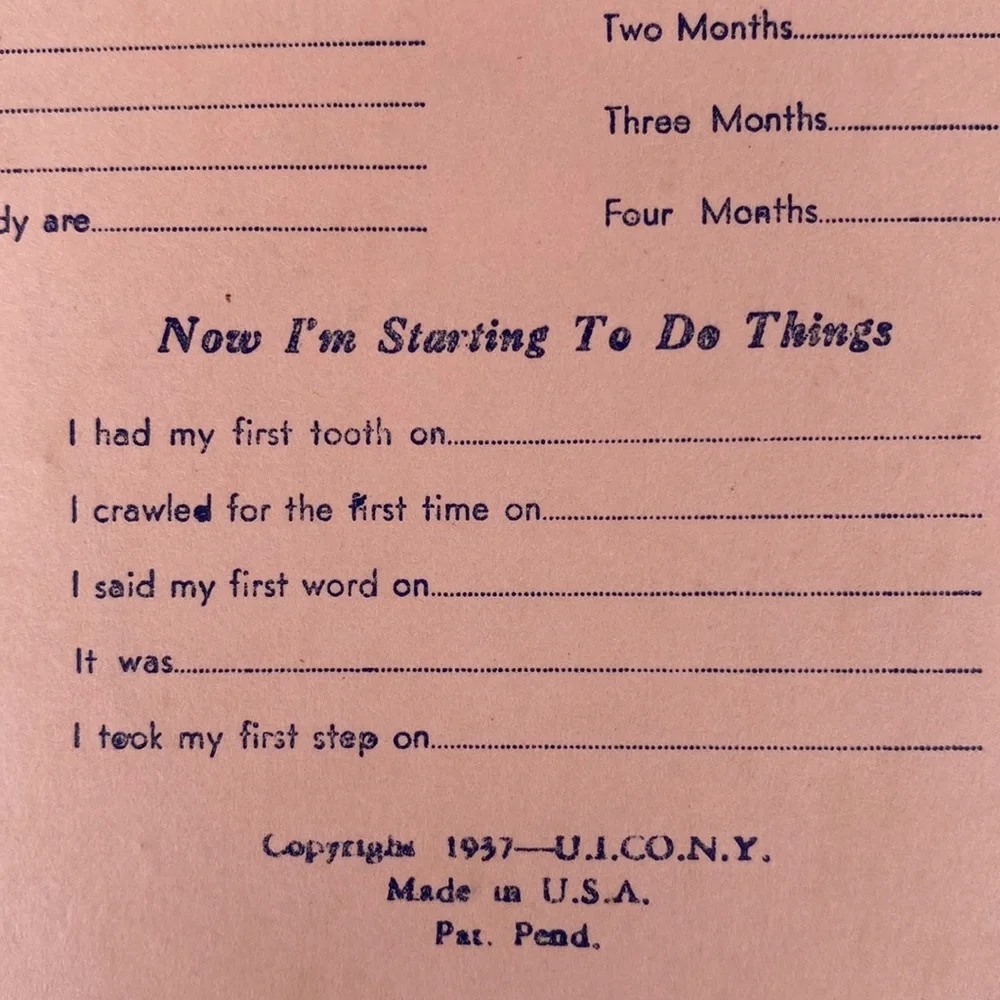 Baby Wall Hanging 1937 Vintage - With Box - Picture 6 of 6